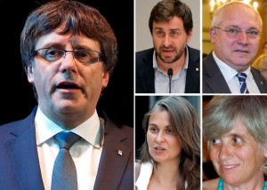 Puigdemont y cuatro de sus exconsellers en Bruselas