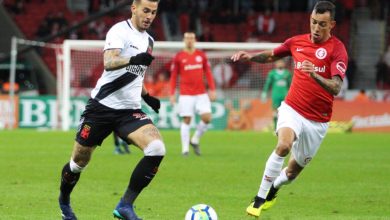 Vasco x Internacional no Brasileirão. Imagem: Reprodução Gazeta Esportiva