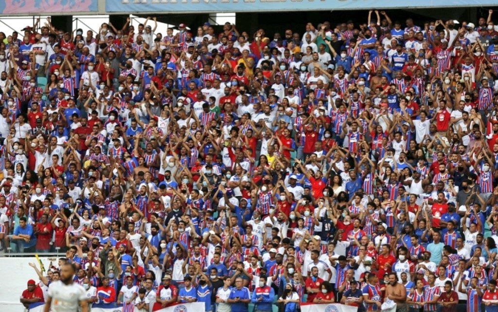 Torcida do Bahia promete lotar a Arena Fonte Nova no duelo contra o Cruzeiro. Foto: Reprodução / Twitter @ECBahia