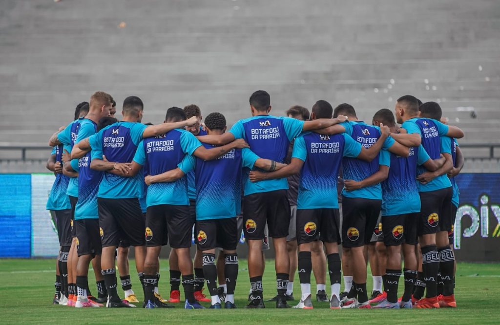 Preparação do Belo antes de enfrentar o Confiança. Foto: Guilherme Drovas / Botafogo-PB