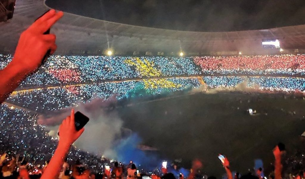 Torcida do Laion promete lotar a Arena Castelão no jogo contra o Alianza Lima. Foto: Reprodução / Twitter @FortalezaEC