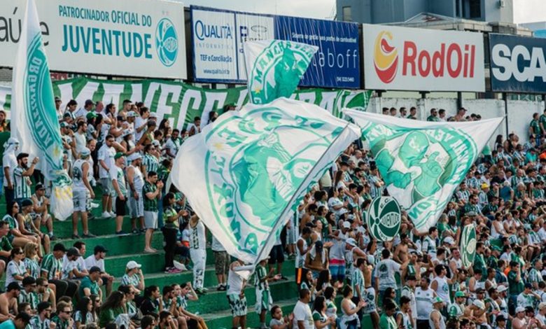 Torcida jaconeira promete lotar estádio no duelo Juventude x RB Bragantino. Foto: Reprodução / Twitter @ECJuventude